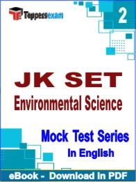 JK SET Environmental Science Exam PDF Book In English - Question Paper