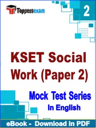 KSET Social Work (Paper 2) Exam PDF Book In English - Question Paper