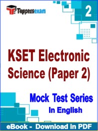 KSET Electronic Science (Paper 2) Exam PDF Book In English - Question Paper