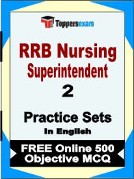 RRB Nursing Superintendent Exam Book in English - Question Paper / Practice Set