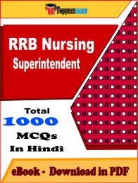 RRB Nursing Superintendent Exam PDF Book In Hindi - MCQ / Objective Questions