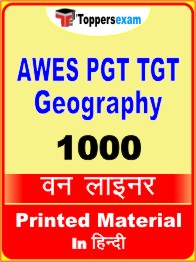 AWES PGT TGT Geography One Liner Book in Hindi