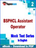 BSPHCL Assistant Operator Test PDF Book In English - Question Paper