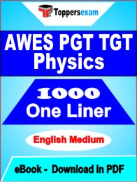 AWES PGT TGT Physics One Liner Book PDF in English