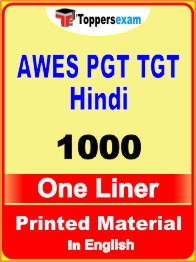 AWES PGT TGT Hindi One Liner Book in English