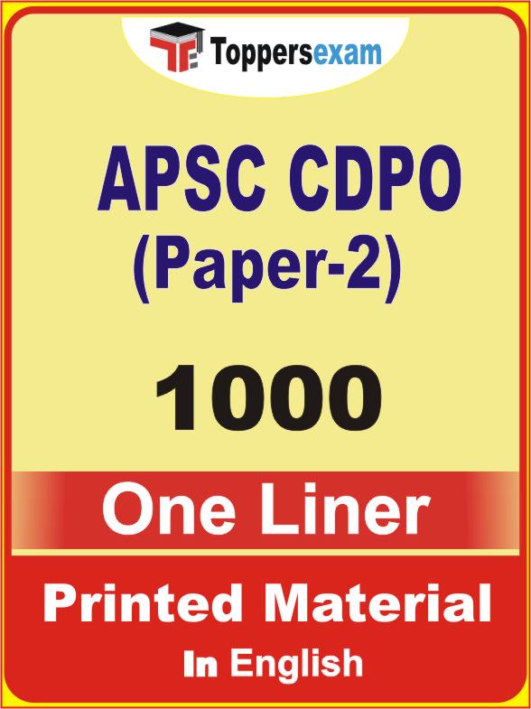 APSC CDPO (Paper-2) One Liner Book in English
