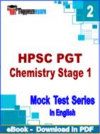 HPSC PGT Chemistry Stage 1 Test PDF Book In English - Question Paper