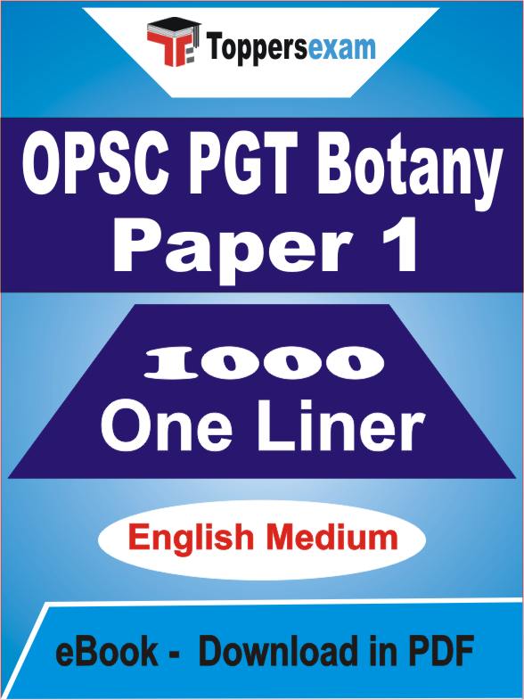 OPSC PGT Botany Paper 1 One Liner Book PDF in English