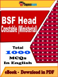 BSF Head Constable (Ministerial) Exam PDF Book In English - MCQ / Objective Questions