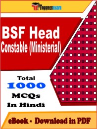 BSF Head Constable (Ministerial) Exam PDF Book In Hindi - MCQ / Objective Questions