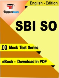 SBI SO Exam PDF Book In English - Mock Test/Practice Set