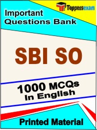 SBI SO Exam Book in English - Objective MCQ