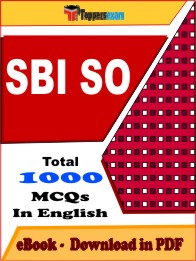 SBI SO Exam PDF Book In English - MCQ / Objective Questions