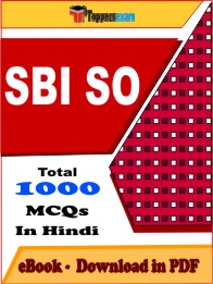 SBI SO Exam PDF Book In Hindi - MCQ / Objective Questions