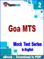 Goa MTS Test PDF Book In English - Question Paper