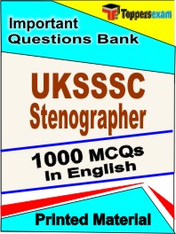 UKSSSC Stenographer Exam Book in English - Objective MCQ