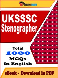 UKSSSC Stenographer Exam PDF Book In English - MCQ / Objective Questions