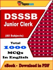DSSSB Junior Clerk Exam PDF Book In English - MCQ / Objective Questions