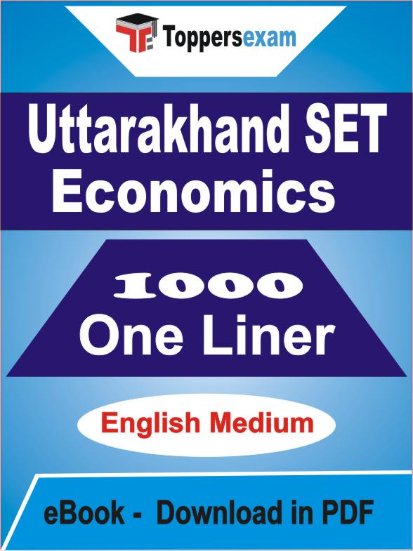 Uttarakhand SET Economics One Liner Book PDF in English