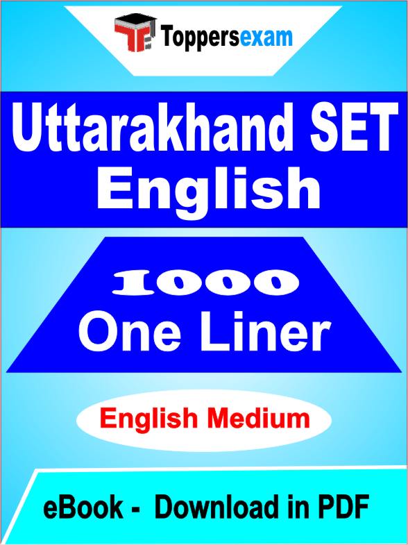Uttarakhand SET English One Liner Book PDF in English