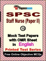 SPSC Staff Nurse (Paper 2) Exam Mock Test Papers (Book) in English