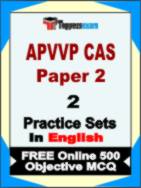 APVVP CAS Paper 2 Test Book in English - Question Paper / Practice Set