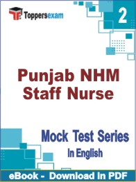 Punjab NHM Staff Nurse Test PDF Book In English - Question Paper