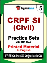 CRPF SI (Civil) Exam Book in English - Mock Test / Practice Set