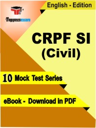 CRPF SI (Civil) Exam PDF Book In English - Mock Test/Practice Set