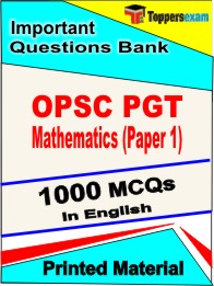 OPSC PGT Mathematics (Paper 1) Exam Book in English - Objective MCQ