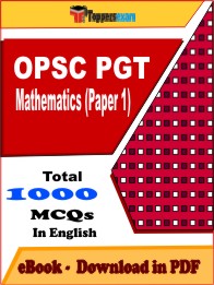 OPSC PGT Mathematics (Paper 1) Exam PDF Book In English - MCQ / Objective Questions