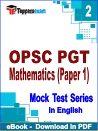 OPSC PGT Mathematics (Paper 1) Exam PDF Book In English - Question Paper