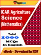 ICAR Agriculture Science (Mathematics) PDF Book In English - MCQ / Objective Questions