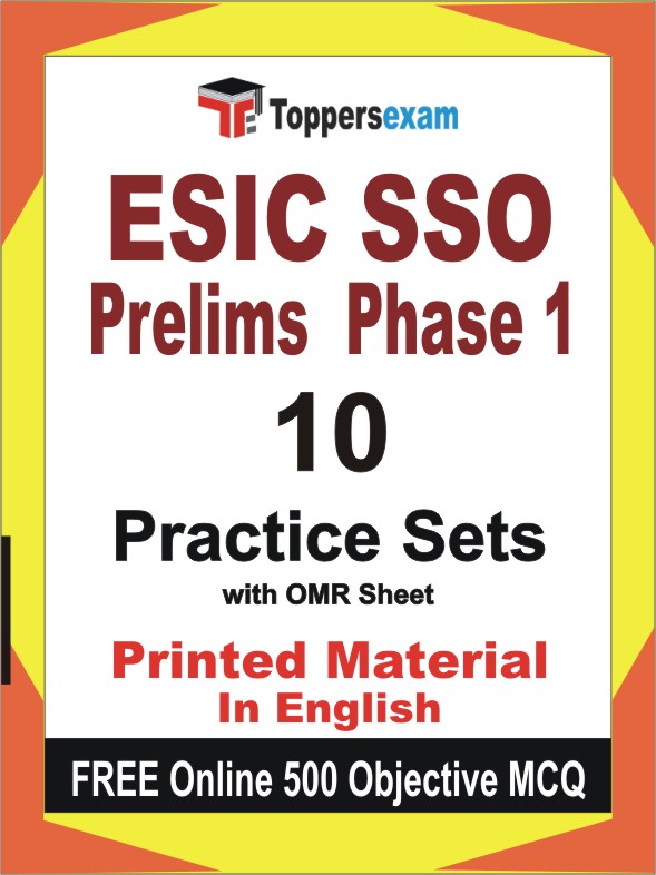 ESIC SSO Prelims Phase 1 Exam Book in English - Practice Set