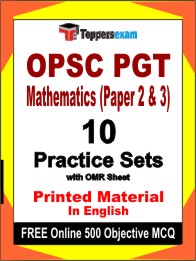 OPSC PGT Mathematics (Paper 2 & 3) Exam Book in English - Practice Set
