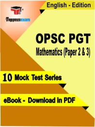 OPSC PGT Mathematics (Paper 2 & 3) Exam PDF Book In English - Mock Test/Practice Set