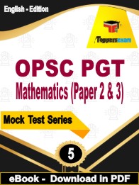 OPSC PGT Mathematics (Paper 2 & 3) Exam PDF Book In English - Practice Set
