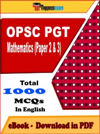OPSC PGT Mathematics (Paper 2 & 3) Exam PDF Book In English - MCQ / Objective Questions