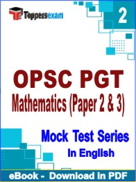 OPSC PGT Mathematics (Paper 2 & 3) Exam PDF Book In English - Question Paper