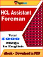 HCL Assistant Foreman PDF Book In English - MCQ / Objective Questions