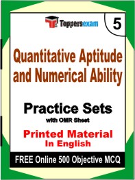 Quantitative Aptitude and Numerical Ability Exam Book in English - Mock Test / Practice Set