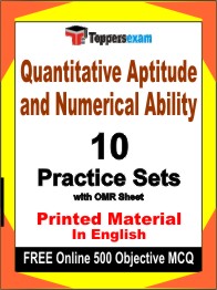 Quantitative Aptitude and Numerical Ability Exam Book in English - Practice Set
