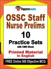 OSSC Staff Nurse Prelims Exam Book in English - Practice Set