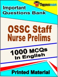 OSSC Staff Nurse Prelims Exam Book in English - Objective MCQ