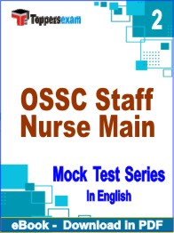OSSC Staff Nurse Main Exam PDF Book In English - Question Paper