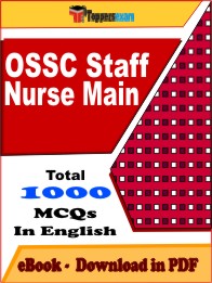 OSSC Staff Nurse Main Exam PDF Book In English - MCQ / Objective Questions
