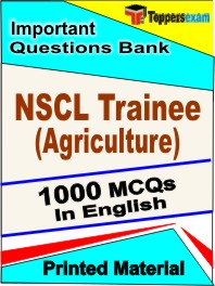 NSCL Trainee (Agriculture) Exam Book in English - Objective MCQ