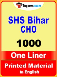 SHS Bihar CHO One Liner Book in English