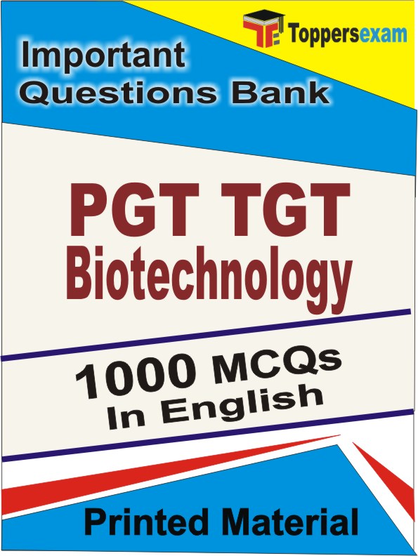 PGT TGT Biotechnology Exam Book in English - Objective MCQ