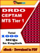 DRDO CEPTAM MTS Tier 1 PDF Book In English - MCQ / Objective Questions
